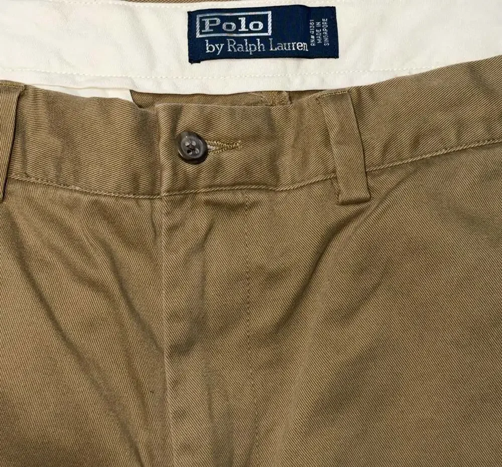 Polo Ralph Lauren Vintage Cotton Chino Pants Khaki 34x30